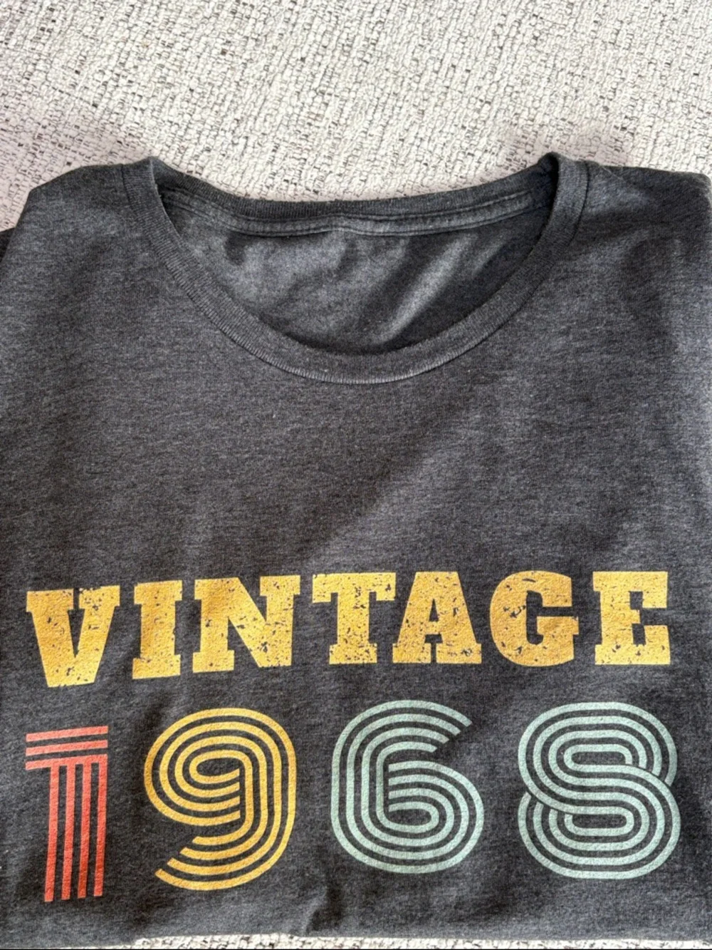Vintage 1968 Graphic T-Shirt Charcoal Pit to Pit 19 - Picture 4 of 6